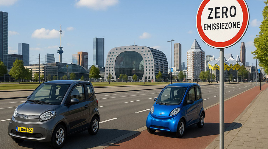 Rotterdam - Zero‑emissiezone: kiezen bewoners vaker voor 45‑km‑auto’s?