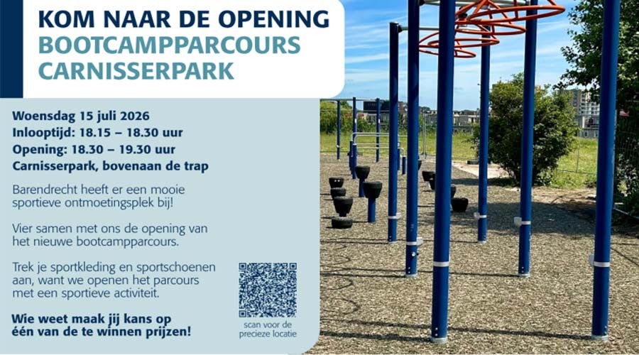 Uitnodiging opening bootcampparcours Carnisserpark