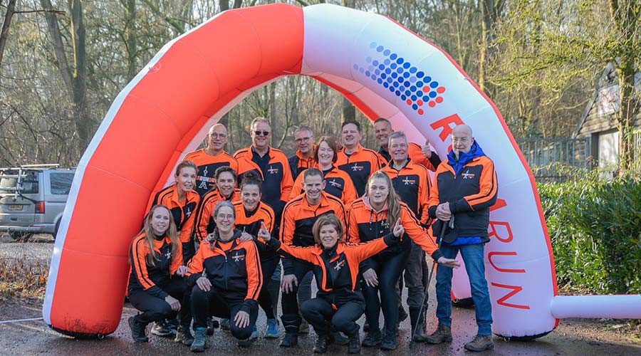 BaRUNdrecht-team 315 trapt voor de Roparun