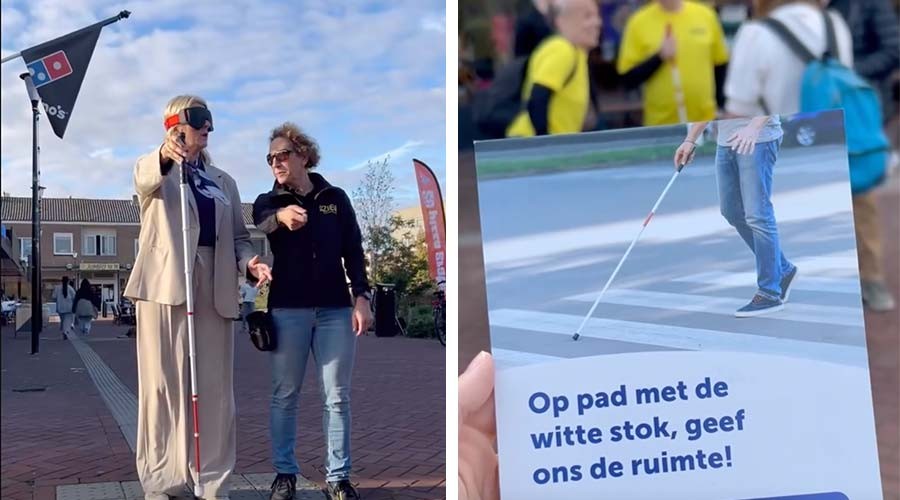 Wethouder Stolk legt eerste tegel veilige looproutes in Barendrecht