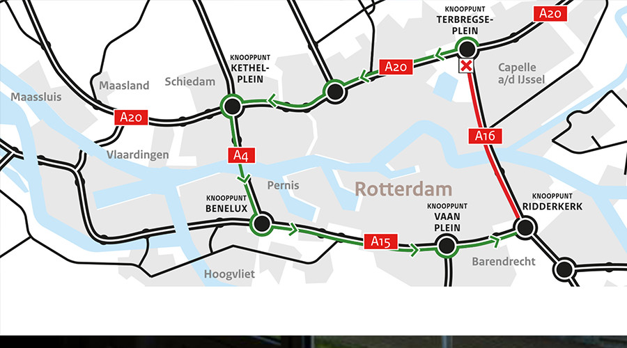 Forse hinder komend weekeinde verwacht door werkzaamheden A16