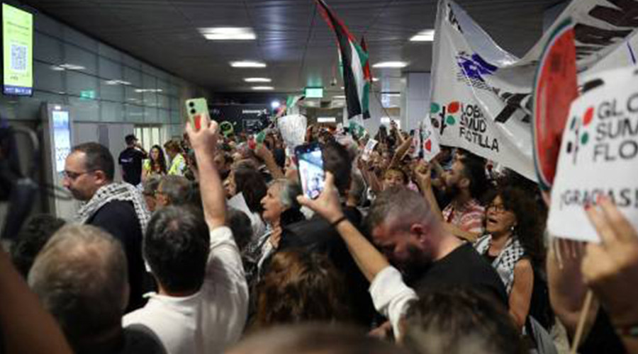 Nederlandse activisten Gazavloot aangekomen in Madrid