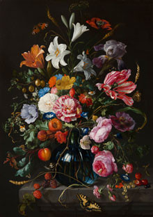 Vaas met bloemen van Jan Davidz De Heem