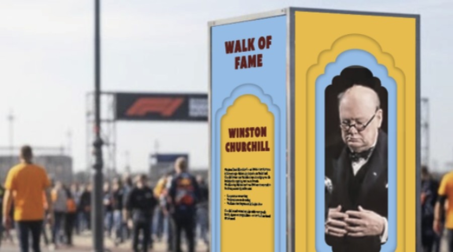 Tijdelijke Walk of Fame op boulevard Scheveningen