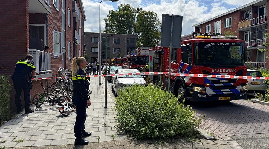 Flat tijdelijk ontruimd door brandmelding in Gouda