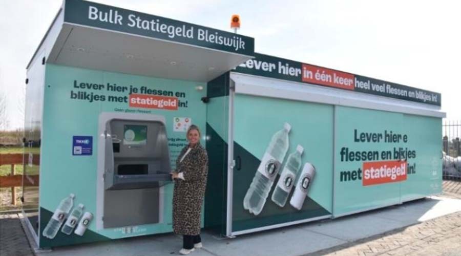 Nu ook eerste Bulk Statiegeldmachine in Gouda