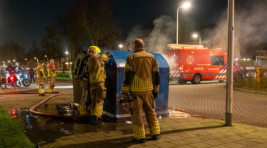 Containerbrand snel geblust in Gouda