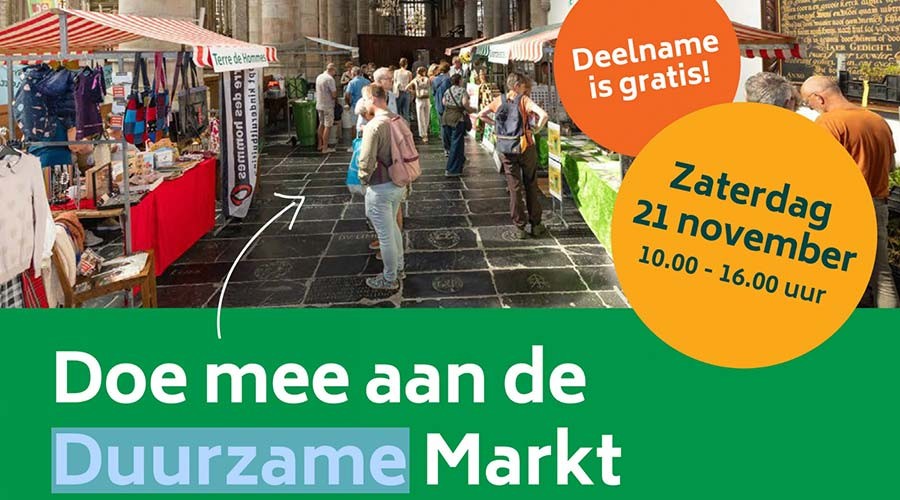 Duurzame markt in Gouda zoekt standhouders (gratis). Meld je nu al aan