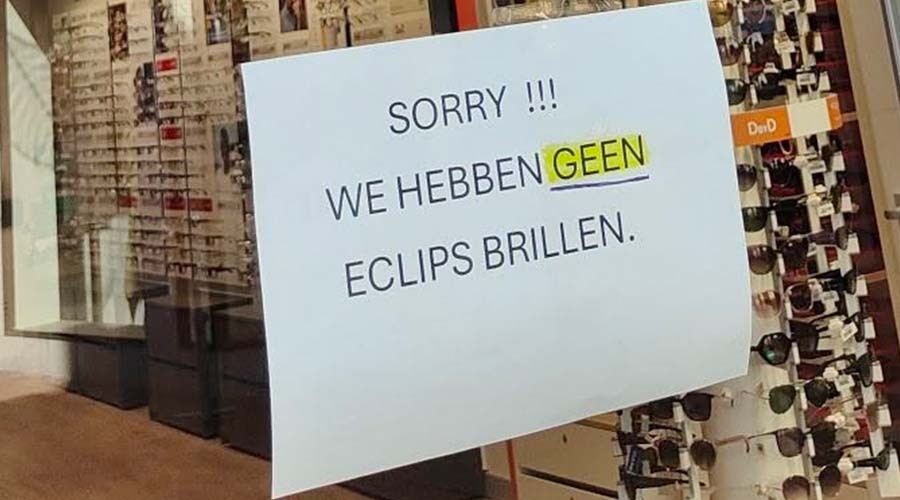 Eclipsbrillen voor zonsverduistering uitverkocht in Gouda