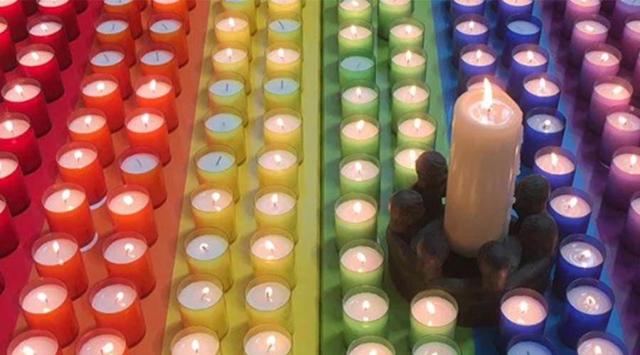 Regenboogdienst in De Veste in Gouda