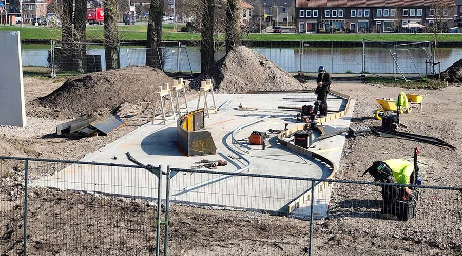 Voortgang van vernieuwing van het Skatepark bij de Julianasluis