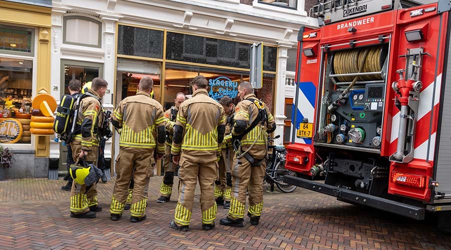 Brand in vacuümmachine bij slagerij Van Sprang in Gouda