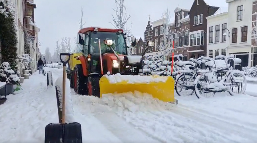 Bijna 10 cm verse sneeuw in Gouda