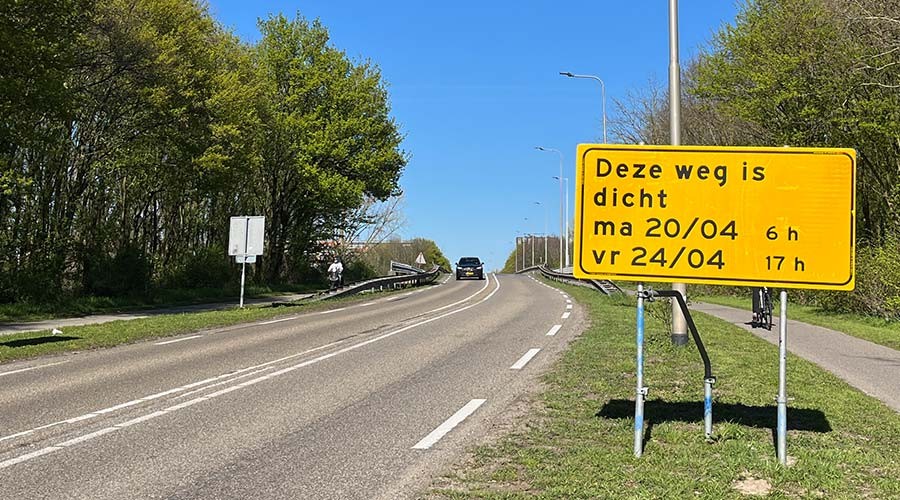 Viaduct in Verbindingsweg in Ridderkerk aantal dagen afgesloten