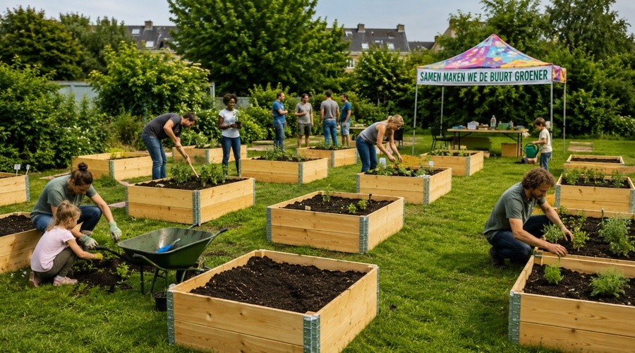 Moesbakken in Essetuin bij Essepad in Voorburg