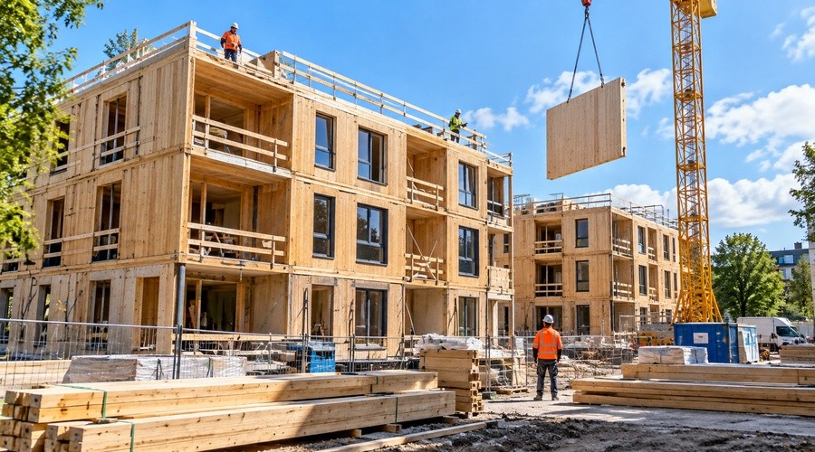 Zoetermeer bouwt eerste houten woongebouwen in Meerzicht